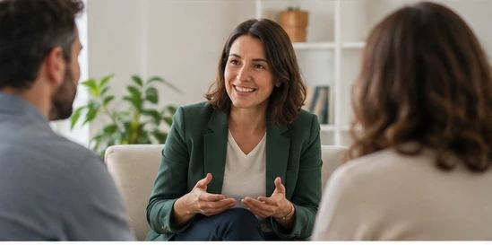 Cristina e Paola, le due mediatrici familiari, sorridenti